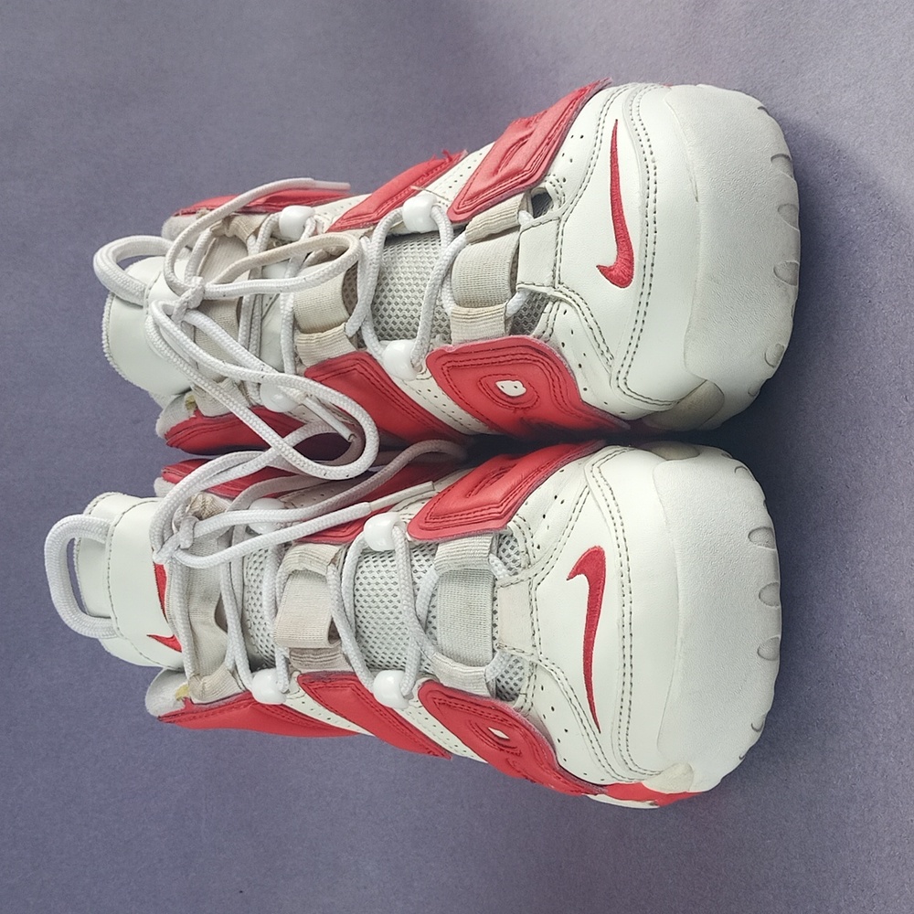 Nike Air More Uptempo Varsity Red Athletic Shoes 414962-100 - Picture 9 of 14